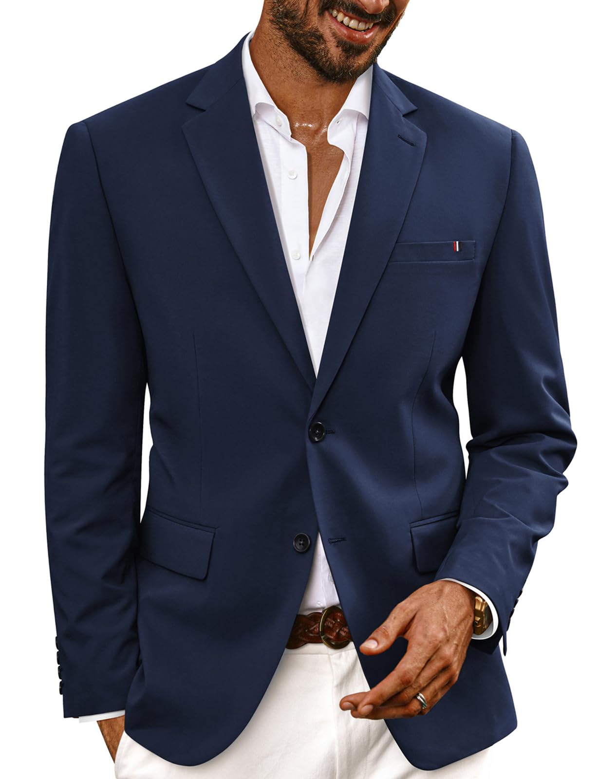 PJ PAUL JONES Mens Casual Sport Coats Two Buttons Lightweight Business Sport Blazer